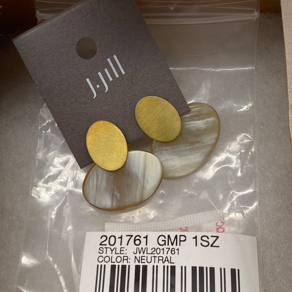 J. Jill NEW Pure Jill Horn Post Drop Earrings NWT - Picture 2 of 5